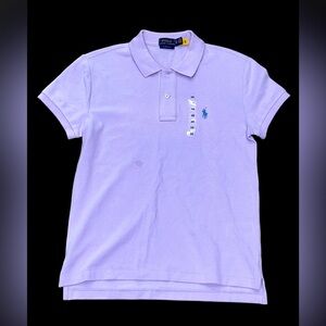 Girl this stunning Polo Ralph Lauren Classic Fit Mesh Polo Shirt in Purple